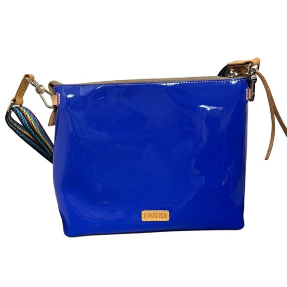 Consuela Crossbody Bag Blue Multi With Floral Embroidery - Picture 1 of 12